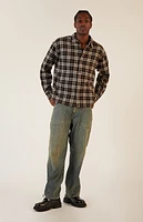 Pacsun Washed Cropped Flannel Shirt