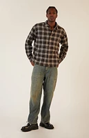 PacSun Washed Cropped Flannel Shirt