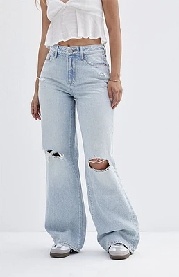 PacSun Jessie Light Indigo High Waisted Baggy Jeans