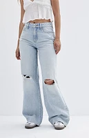 PacSun Jessie Light Indigo High Waisted Baggy Jeans