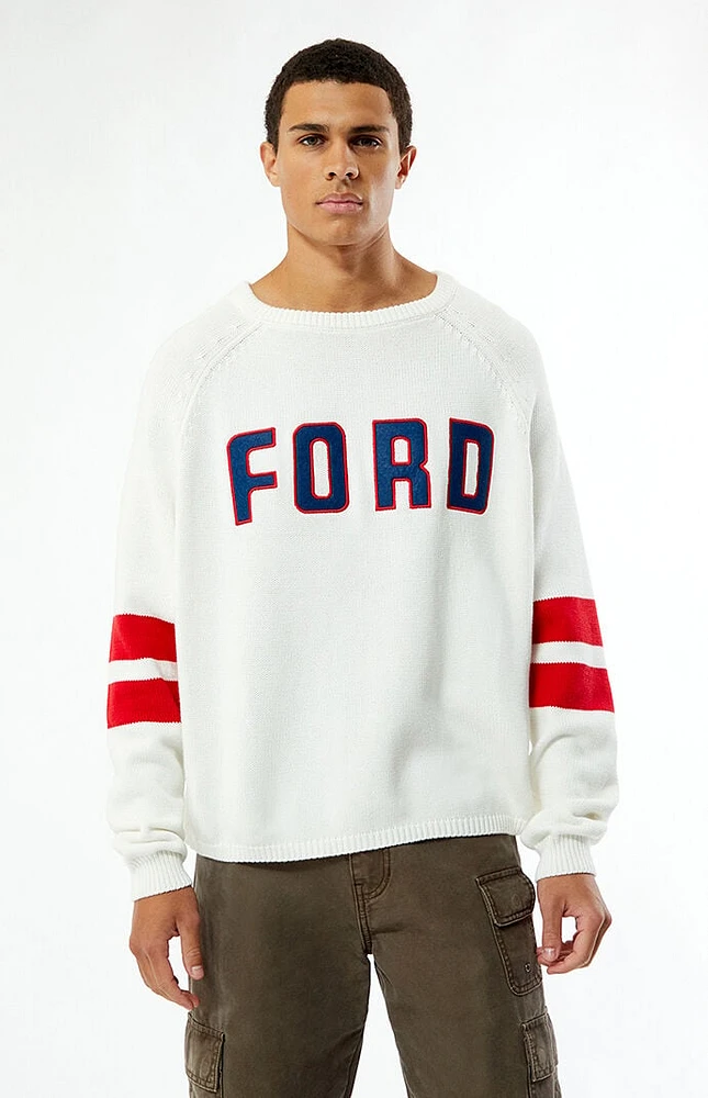 FORD Varsity Stripe Logo Sweater