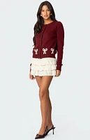 Edikted Rona Bow Knit Cardigan