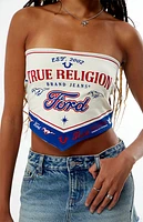 True Religion x Ford Strapless Scarf Top