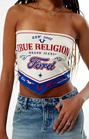 True Religion x Ford Strapless Scarf Top