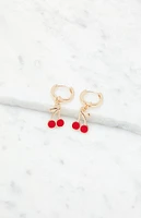 LA Hearts Cherry Charm Hoop Earrings