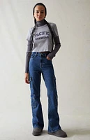 PacSun Eco Stretch Dark Indigo High Waisted Bootcut Jeans