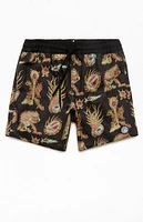 Volcom Eco Featured Artist Tetsunori 7" Swim Trunks