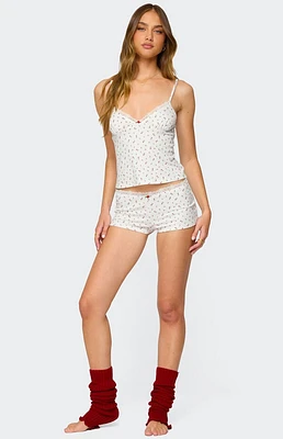Edikted Viola Floral Lacey Shorts