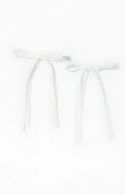 PacSun 2 Pack Mini Lace Bow Clips