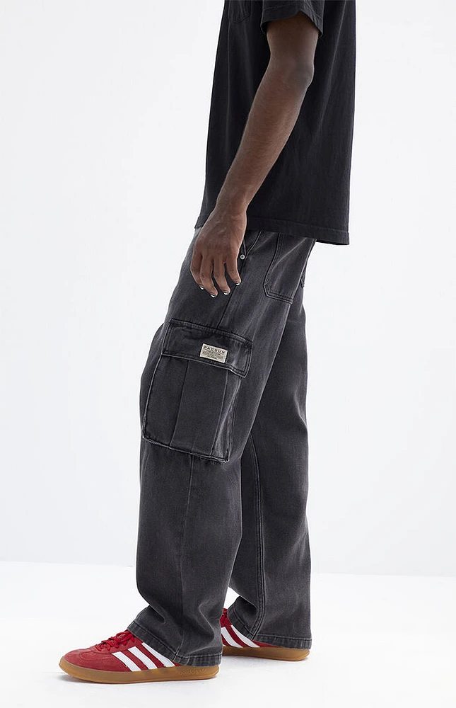 PacSun Black Wash Baggy Cargo Jeans
