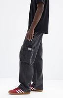 PacSun Black Wash Baggy Cargo Jeans