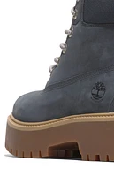 Timberland Women's Dark Blue Nubuck Stone Street 6inch Lace-Up Waterproof Boots