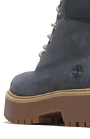 Timberland Women's Dark Blue Nubuck Stone Street 6inch Lace-Up Waterproof Boots