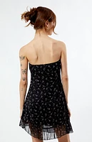 LA Hearts Floral Mesh Mini Dress