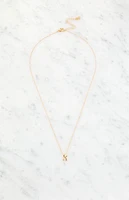 LA Hearts K Initial 14K Gold Plated Necklace