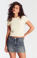 PacSun Dark Indigo Mid Rise Denim Mini Skirt