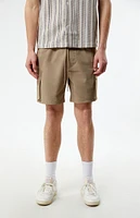 PacSun Brown Stretch Cargo Shorts