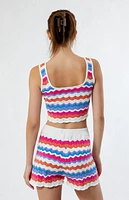MINKPINK Wilma Pointelle Knit Tank Top