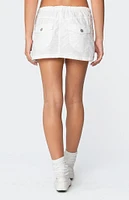 Edikted Crinkle Cargo Mini Skirt