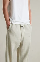 Fear of God Essentials Heather Stone & Cloud White Relaxed Fleece Sweatpants