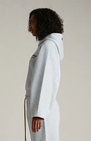 Fear of God Essentials Women's Light Heather Grey Fleece Cropped Hoodie