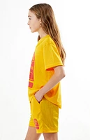 Pacsun Kids Club Pac Gold Mesh Soccer Shorts