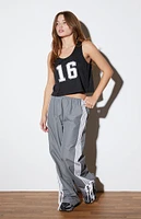 LA Hearts Cropped Mesh Jersey Tank Top