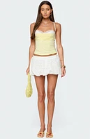 Edikted Linnea Layered Contrast Lacey Bra Top