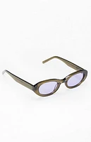 Pacsun Green Eli Round Sunglasses