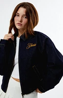 GUESS Originals Dark Indigo Embroidered Denim Jacket