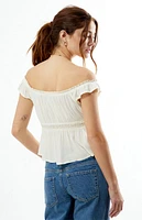 Your Favorite Embroidered Off-The-Shoulder Top