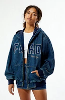 FORD Mustang Denim Workwear Hooded Jacket