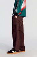 Pacsun Stretch Brody Brown Cotton Cargo Baggy Pants