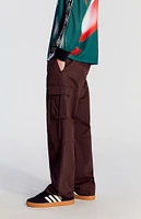 PacSun Stretch Brody Brown Cotton Baggy Cargo Pants