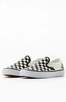 Vans Classic Checkerboard White & Black Slip-On Shoes