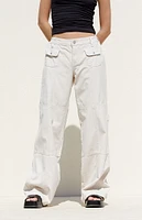 PacSun Beige Low Rise Baggy Cargo Pants