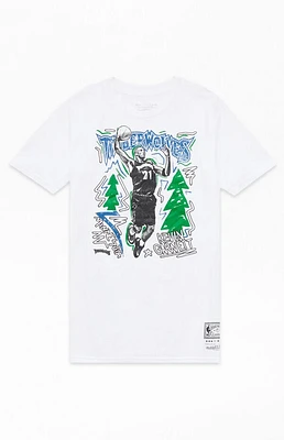 Mitchell & Ness Kids NBA Chalked Up Timberwolves Kevin Garnett T-Shirt