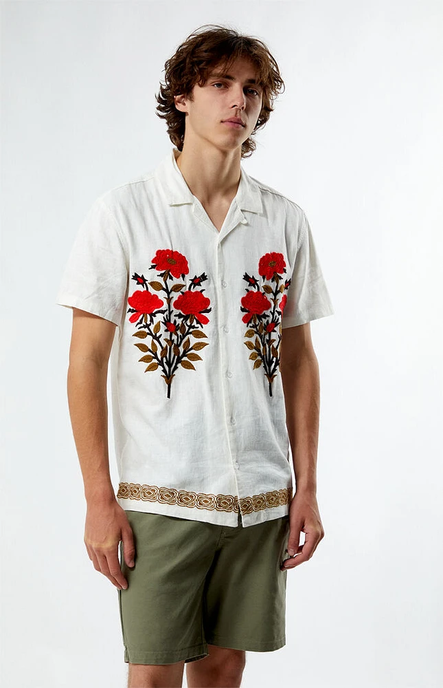 Linen Embroidered Woven Shirt