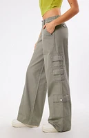 PacSun Sage Elastic Waist Low Rise Baggy Cargo Pants