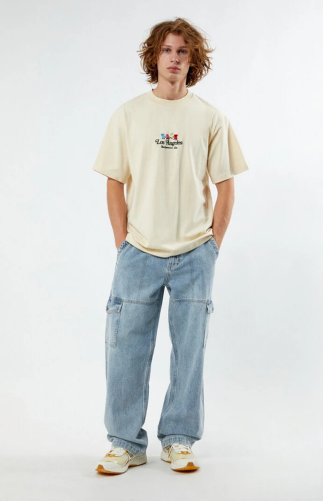 PacSun Light Indigo Baggy Cargo Jeans