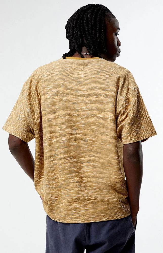 PacSun Brown & Tan Slub Stripe Oversized T-Shirt
