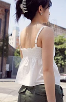 John Galt White Woven Cami Top