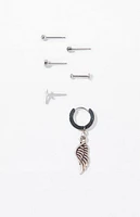 Pacsun 6 Piece Silver Mixed Earrings