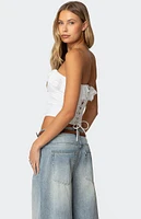 Edikted Litsa Ruffled Linen Look Corset