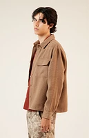 Pacsun Brown Tweed Overshirt
