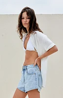 PacSun Light Indigo Denim Mom Shorts