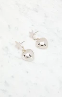 LA Hearts Star Heart Drop Earrings