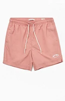 PacSun Rose Nylon Collegiate 6.5" Swim Trunks