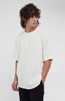 PS Basics Off White Loch Solid Oversized T-Shirt