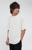 PS Basics Off White Loch Solid Oversized T-Shirt